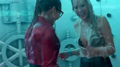 Doting pornstars dance provocatively in an enticing cosplay shoot