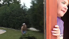 Mature short-haired chick getting the rough poking from her man