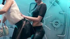 Long haired sex dolls dancing seductively in a spicy cosplay shoot