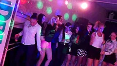 Dancing male strippers with big cocks blown by horny club girls