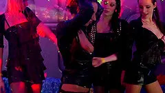 Wet naked ladies have an orgy at a drunk club