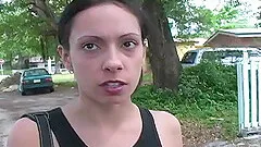 Cute teen could not resist her craving for cum in the car