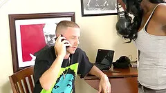 Delectable ebony pornstar gets fucked hardcore in a savory interracial shoot