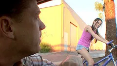 A car blowjob from Missy Stone excites him to fuck this chick