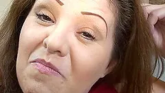 Sexy close ups on a fat girl taking dick in her snatch