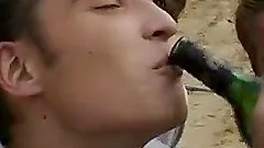 Gay orgy in the sand with a group of hot Euro guys