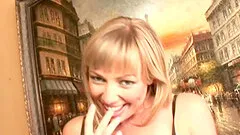 Lingerie clad amateur welcomes a big black cock up her twat doggy style