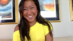 Nice boobs brunette sucks a dick pending rough sex