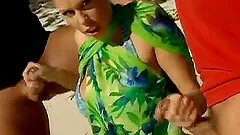 She's an amazing chick who deserves the double dicking on the beach!