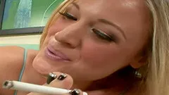 Great foot fetish foreplay turns them both on for hardcore sex