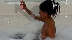 Glamorous Lily always manages to have a great time with her toys