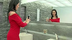 Rough threesome pounding for Ania's shaved tunnel of love