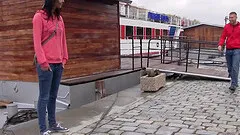 Brunette beauty gets hot jizz on her bum after being screwed doggy style