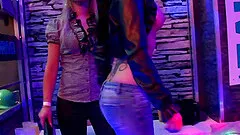 Crazy hardcore orgy at a night club with lots of sluts