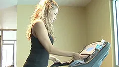 Her workout ends with a great fuck with the trainer