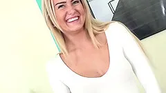 Heavenly blonde chick with the tattooed back getting a rough banging