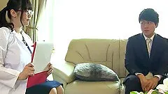 Hugely curvy Japanese babe in glasses loves his dick