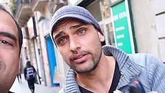 Back room blowjob from a hot slut that loves his dick