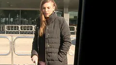 Car sex involving an amiable doll being spank hardly POV