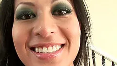 Big tits beauty is really good at jerking off his dick