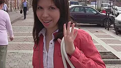 Nerdy girl shows off and gets fucked in a casting scene