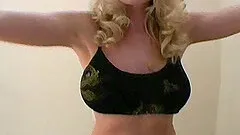 Vivacious blonde with glasses playing with a stranger's big cock