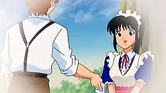 Maid anime hard fucked from behind by her master