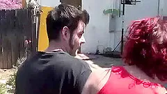 Sexy punk slut and her man fucking in a filthy room