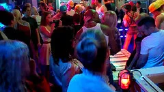 Party girls and the guys they lust after have sex in the club