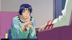 Busty anime maid gets brutally vibrator drilled in her wetpussy