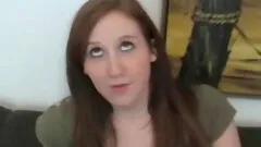 Thong-clad teen with big tits enjoying a mind-blowing vibrator fuck