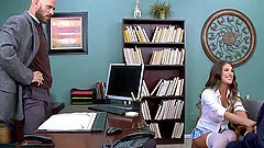 Fuckable busty college student fucks a professor for better grades