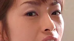 Very pretty Japanese girl gets a mouthful of cum and loves it