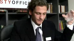 Nerdy blonde chick engages in the best cock sucking of her life