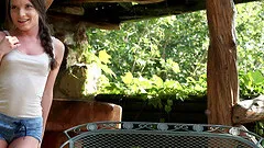 Her dreamy tight body is his to fuck in erotic outdoor porn