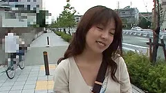 Hairy Japanese girl in red lingerie fingered and fucked