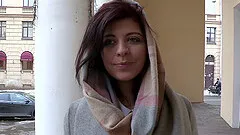 Adorable dress on a girl having sex in a casting scene