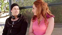 Fucking in public is what makes this redhead cum the hardest