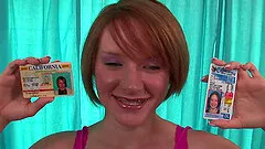 Barely legal white girl cums like crazy on some big black cock