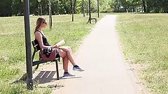 Slut takes money to get fucked hardcore in the woods