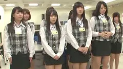 Group of attractive Japanese crackers going naked for the camera