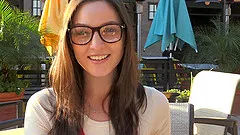 She takes a break from studying and gets naked in public