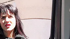 Slut sucking dick and fucking in the back of the car