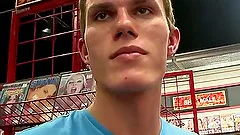 It's hot cocksucking action in this gay gloryhole in a bathroom