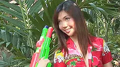 Tantalizing Japanese milf enjoys the good nature while making fin with a dildo