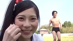 Sporty outdoor sex with a beautiful Japanese cutie