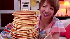 Sexy and redhead Japanese babe enjoying her muff filled in a compilation scenes