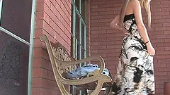 Blonde gets convinced by her lover to get recorded naked