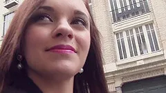 Pretty girl picked up in public and fucked in her bald pussy