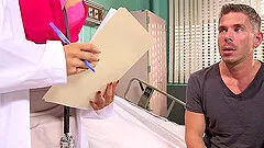 Busty and slutty doctor loves fucking patients with big cocks